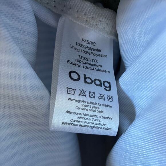 OBag Moon Bag Avocado Green Blue Floral Removable Insert Black Crossbody Strap - Picture 10 of 16